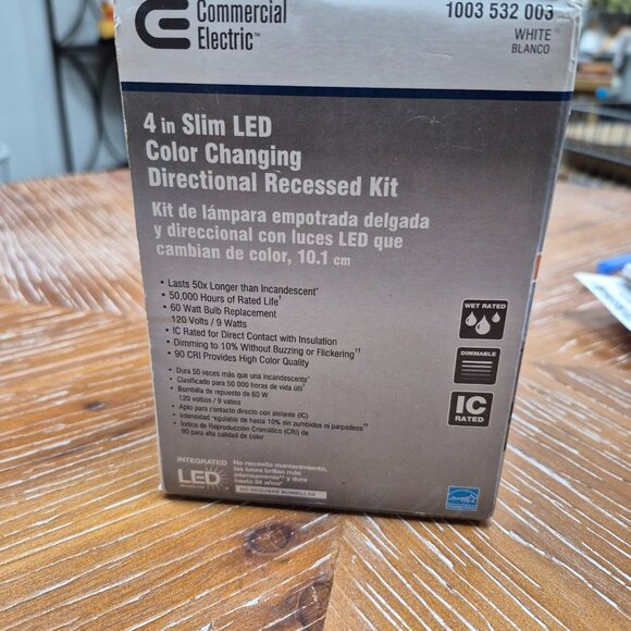 4-Inch Slim LED Color Changing Directional Recessed Light Kit With Dimmer Switch - Picture 11 of 11